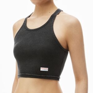 Alexander Wang Black Ribbed Tank Top